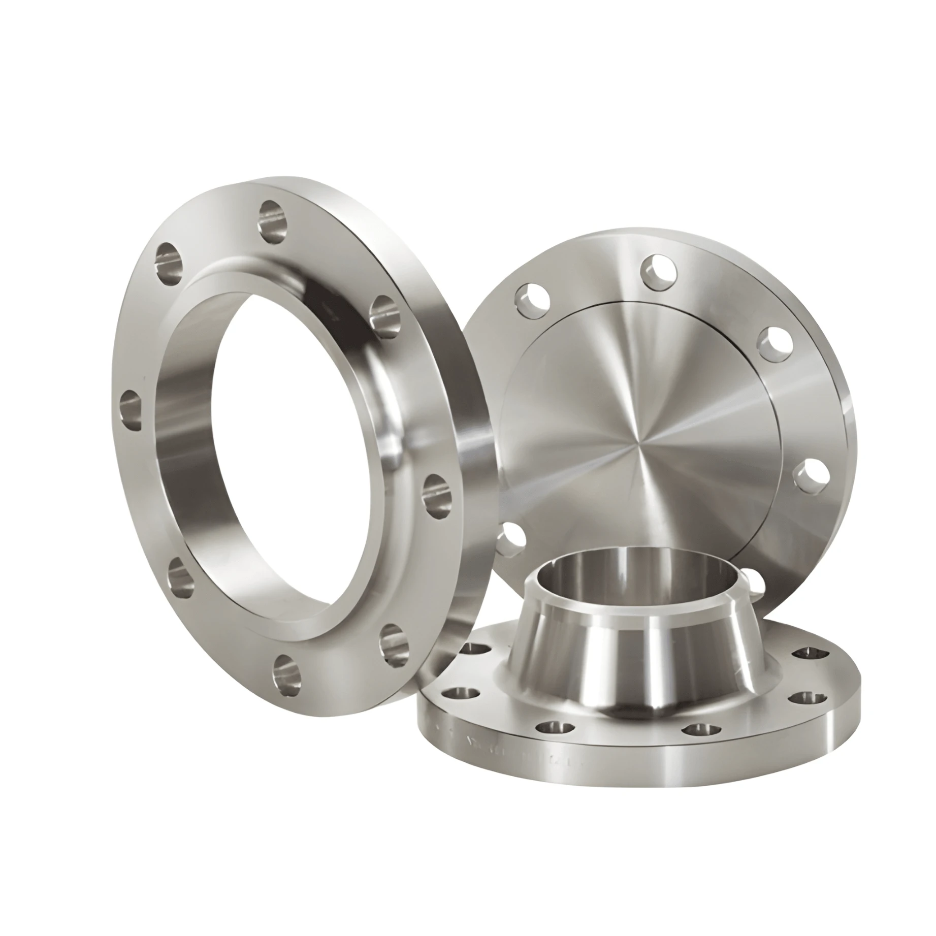 Stainless steel flanges for piping connections